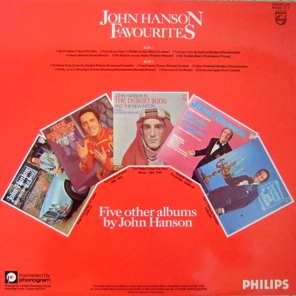 John Hanson (3) - John Hanson Favourites (LP, Smplr) 10213