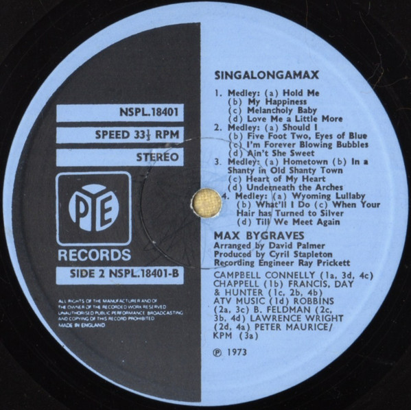 Max Bygraves - Singalongamax (LP, Album) 8691