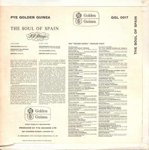 101 Strings - The Soul Of Spain (LP, Mono) 11686