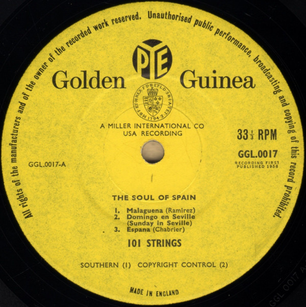 101 Strings - The Soul Of Spain (LP, Mono) 11687