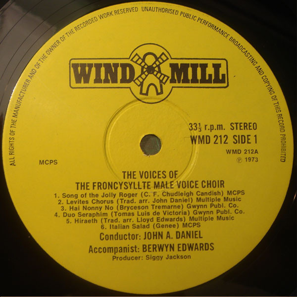 The Froncysyllte Male Voice Choir - The Voices Of The Froncysyllte Male Voice Choir (LP) 14347