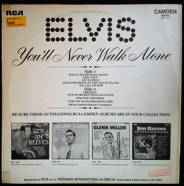 Elvis Presley - You'll Never Walk Alone (LP, Comp, Mono, Blu) 14021