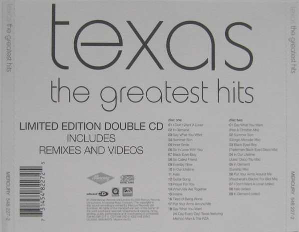 Texas - The Greatest Hits (CD, Comp + CD, Comp, Enh, Bon + Dlx, Ltd) 10382