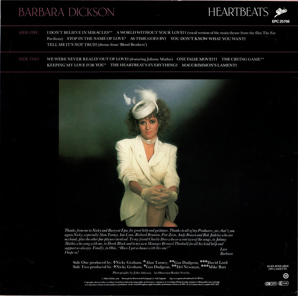 Barbara Dickson - Heartbeats (LP, Album, RP) 12217