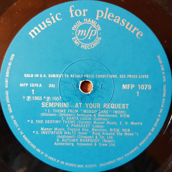 Semprini* - Semprini At Your Request (LP, Comp, Mono) 9355