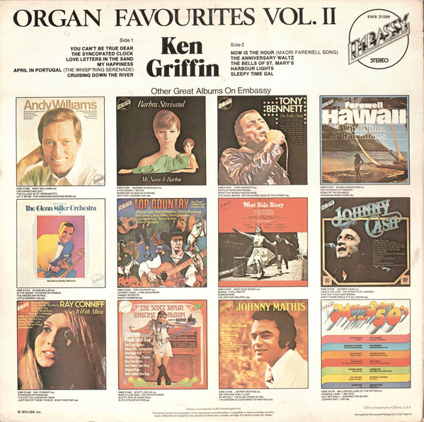 Ken Griffin (2) - Organ Favourites Vol II - Ken Griffin's Greatest Hits (LP, Comp) 8073