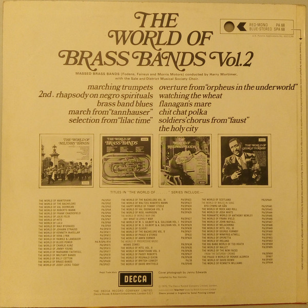 Massed Brass Bands Of Fodens, Fairey Aviation and Morris Motors - The World Of Brass Bands Vol. 2 (LP, Comp) 7801