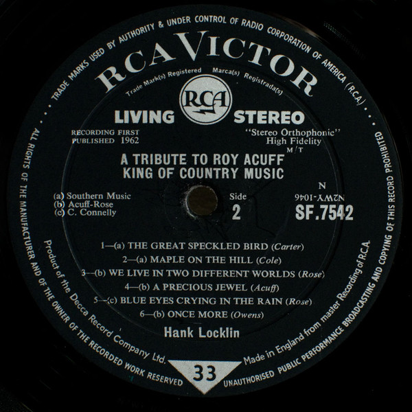 Hank Locklin - A Tribute To Roy Acuff