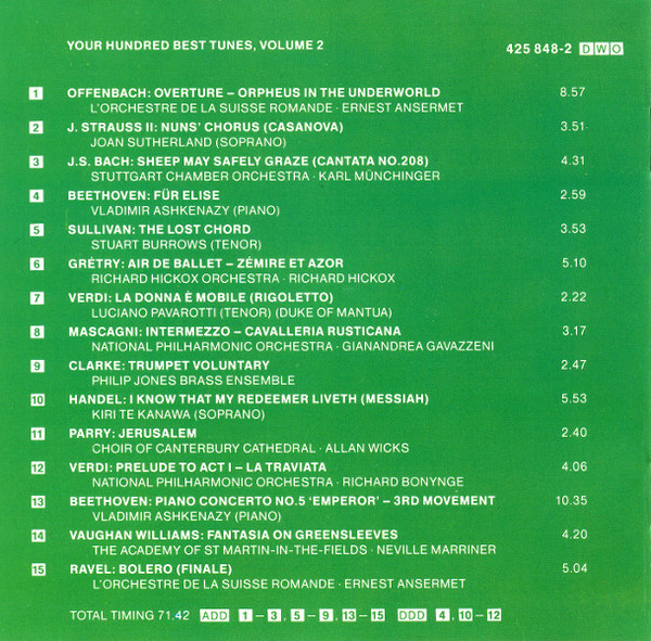 Various - Your Hundred Best Tunes, Volume 2 (CD, Comp, RP) 14642