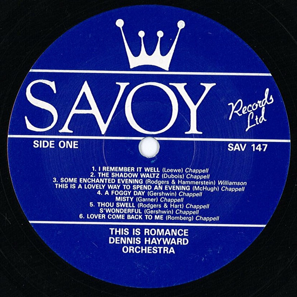 Dennis Hayward Orchestra - This Is Romance (LP) 11753