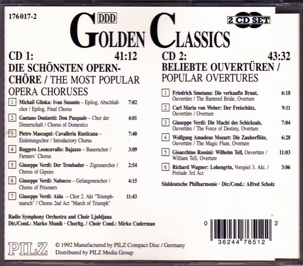 Various - The Most Popular Opera Choruses - Popular Overtures (2xCD, Comp) 14274