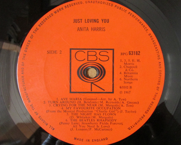 Anita Harris - Just Loving You (LP, Album, Mono) 9387