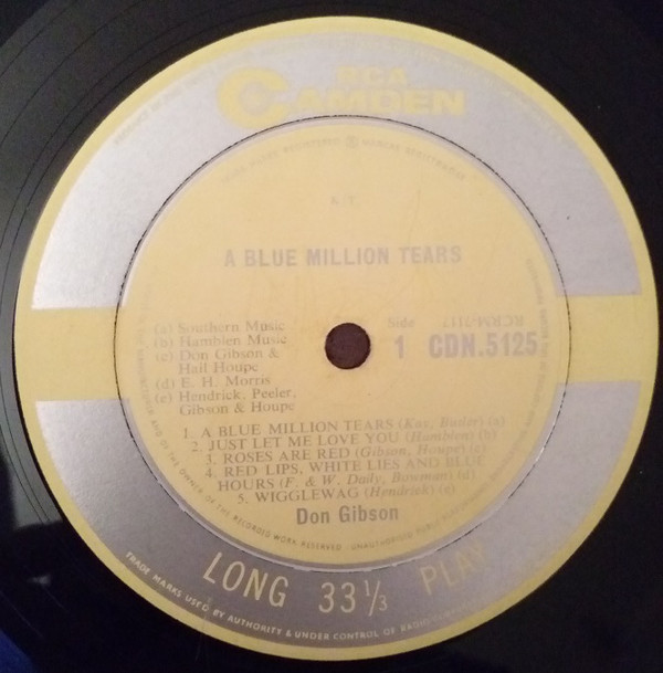 Don Gibson - A Blue Million Tears (LP, Mono) 8694