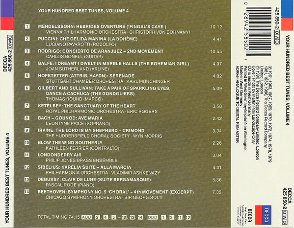 Various - Your Hundred Best Tunes, Volume 4 (CD, Comp) 13995