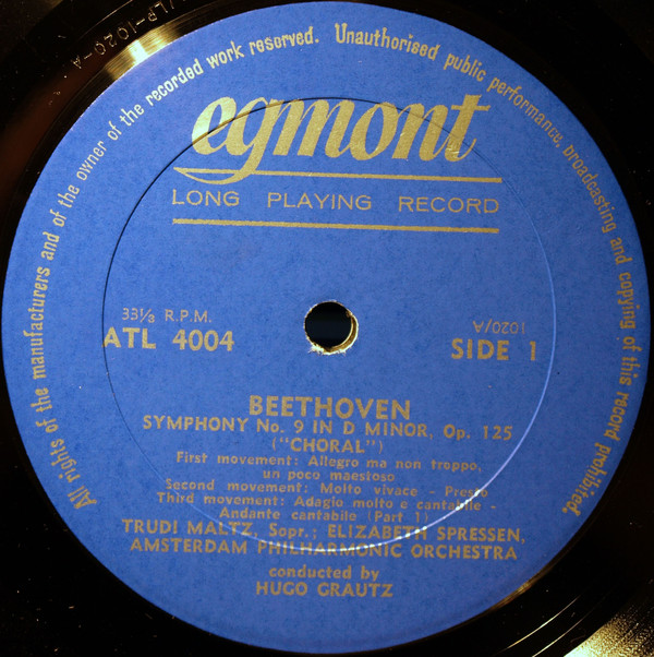 Beethoven*, Hugo Grautz - Choral Symphony (LP, Album, Mono, RE, Abb) 16487