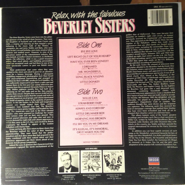 The Cookies (3) - Relax With The Fabulous Beverley Sisters (LP, Comp) 18471
