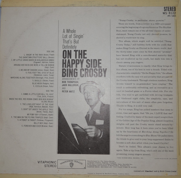 Bing Crosby - On The Happy Side (LP, Album) 16376