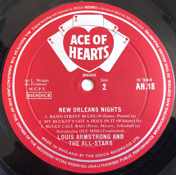 Louis Armstrong And The All Stars* - New Orleans Nights (LP, Album, Mono) 18171