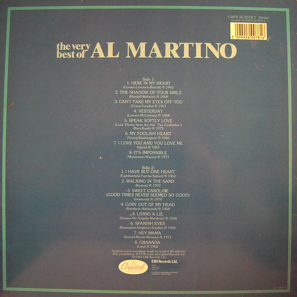 Al Martino - The Very Best Of (LP, Comp, RE) 14926