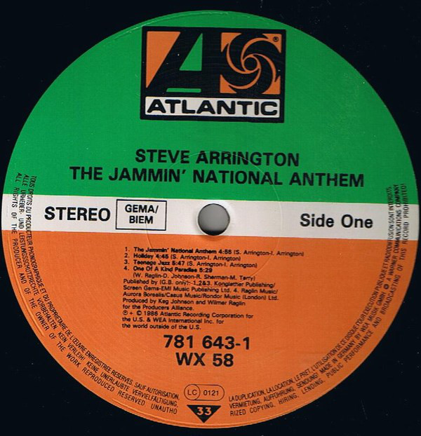Steve Arrington - The Jammin' National Anthem (LP, Album) 18053
