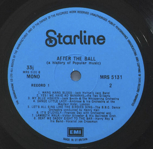 Various - After The Ball (A History Of Popular Music) (2xLP, Comp, Mono) 17964