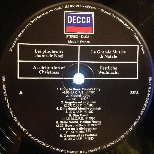 Various - A Celebration Of Christmas (LP, Comp) 17865