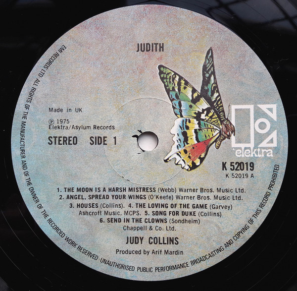 Judy Collins - Judith (LP, Album, Gat) 18004