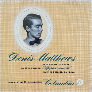 Denis Matthews, Beethoven* - Sonatas No. 23 In F Minor "Appassionata" - No. 10 In G Major, Op. 14, No. 2 (LP, Mono) 15255