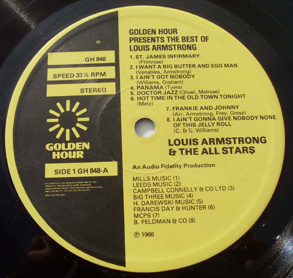 Louis Armstrong With The All-Stars*, Louis Armstrong and The Dukes Of Dixieland - The Best Of Louis Armstrong With The All Stars and The Dukes Of Dixieland (LP, Comp) 18314