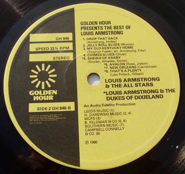 Louis Armstrong With The All-Stars*, Louis Armstrong and The Dukes Of Dixieland - The Best Of Louis Armstrong With The All Stars and The Dukes Of Dixieland (LP, Comp) 18315