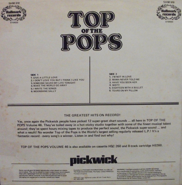 The Top Of The Poppers - Top Of The Pops Volume 46 (LP, Album) 14896