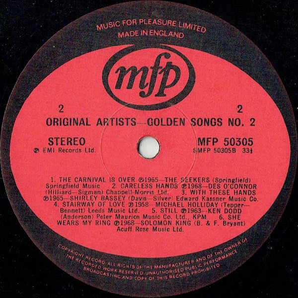 Various - Golden Songs No. 2 (LP, Comp) 17703