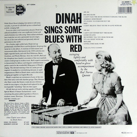 Dinah Shore - Dinah Sings Some Blues With Red (LP, Album, RE) 18562