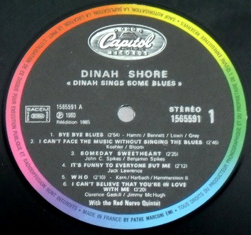 Dinah Shore - Dinah Sings Some Blues With Red (LP, Album, RE) 18563