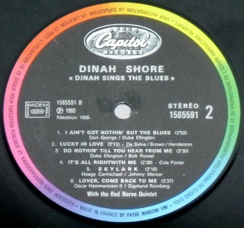 Dinah Shore - Dinah Sings Some Blues With Red (LP, Album, RE) 18564
