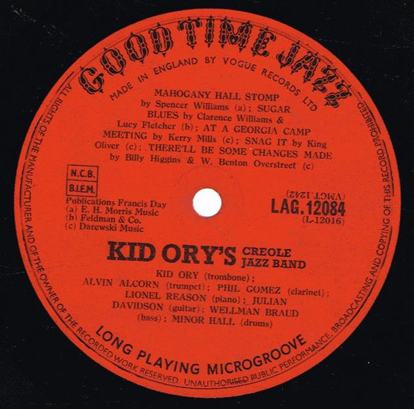 Kid Ory's Creole Jazz Band* - The Legendary 'Kid' (LP) 18230