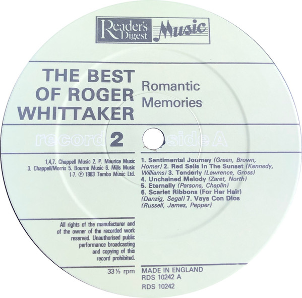 Roger Whittaker - The Best Of (Box, Comp + 4xLP, Comp) 17413