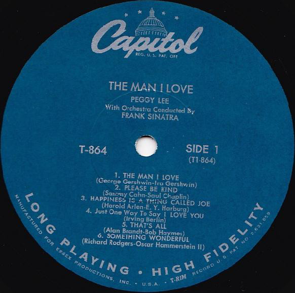Peggy Lee - The Man I Love (LP, Album, Mono) 18487