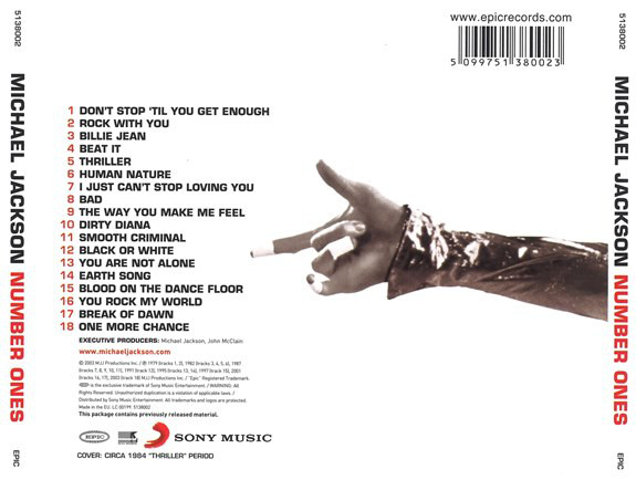 Michael Jackson - Number Ones (CD, Album, Comp, RE, Thr) 17392