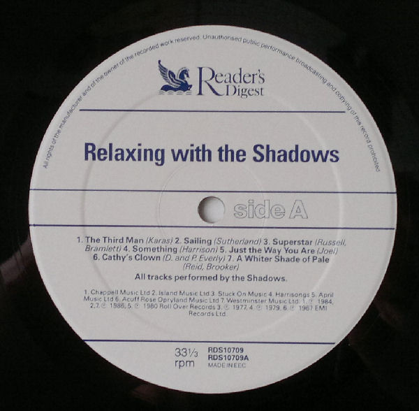The Shadows - Relaxing With The Shadows (LP, Comp) 17417