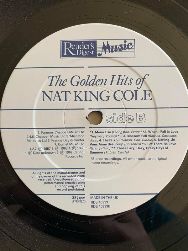 Nat King Cole - The Golden Hits Of (LP, Comp) 17847
