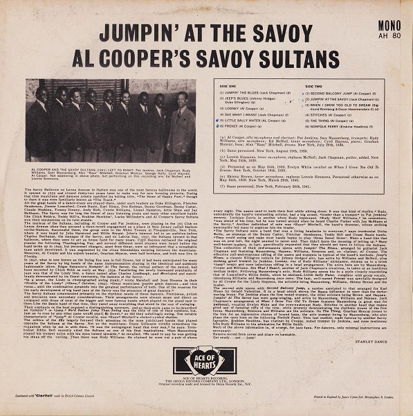 Al Cooper's Savoy Sultans* - Jumpin' At The Savoy (LP, Comp, Mono) 18234