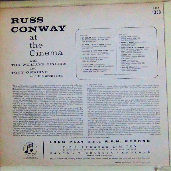 Russ Conway - At The Cinema (LP, Album, Mono) 18114