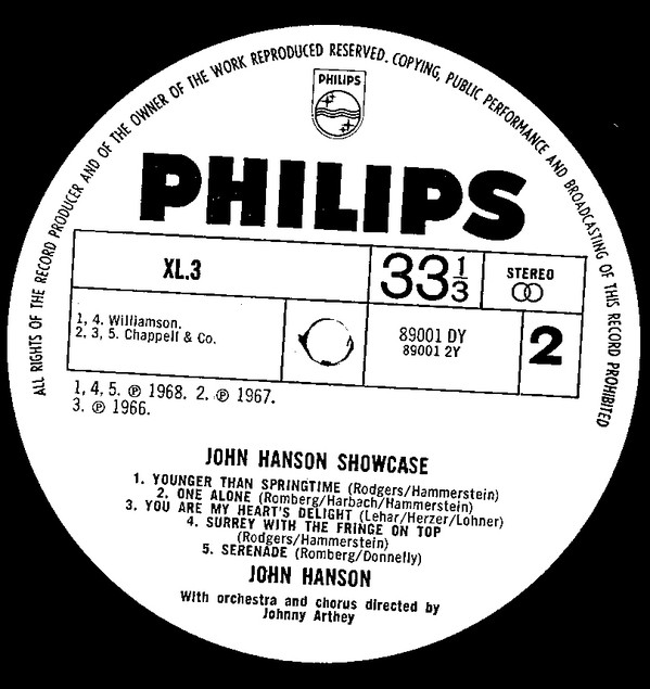 John Hanson (3) - Showcase (LP) 18028