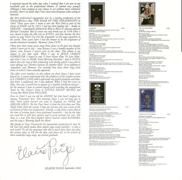 Elaine Paige - Stages (LP, Album) 18018
