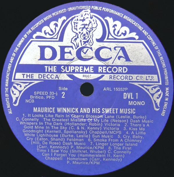 Maurice Winnick - Maurice Winnick And His Sweet Music (LP, Comp, RM) 18389