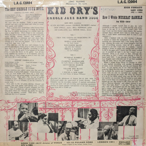 Kid Ory's Creole Jazz Band* - 1954 (LP, Album) 18143