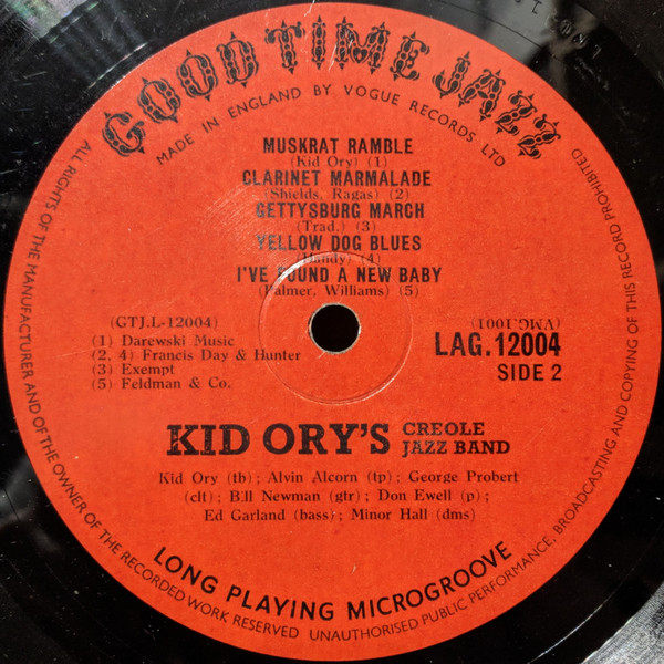 Kid Ory's Creole Jazz Band* - 1954 (LP, Album) 18145