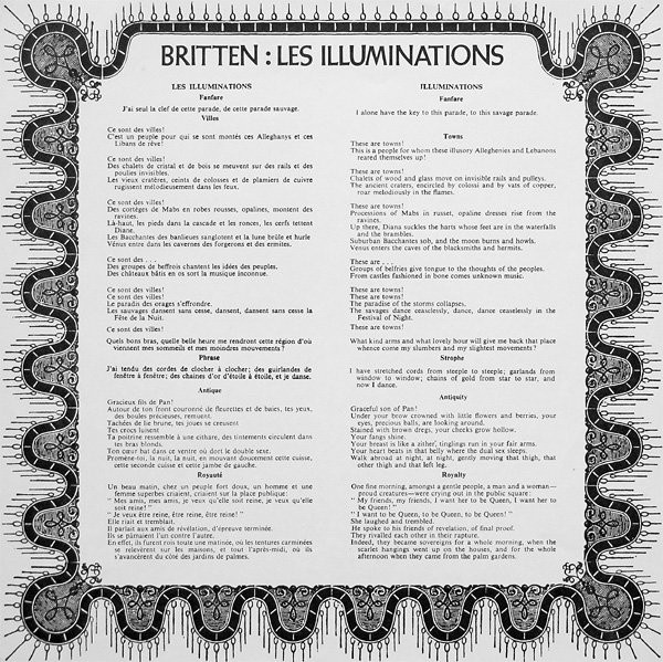 Britten*, Pears*, English Chamber Orchestra - Les Illuminations / Variations On A Theme Of Frank Bridge (LP, RP) 16292