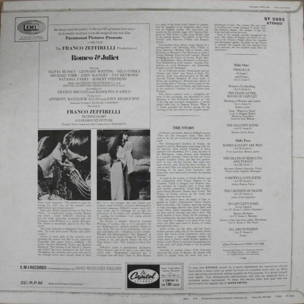 Nino Rota - Romeo and Juliet (LP, Album, RP) 16535